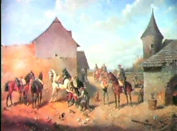 Die Einquartierung Oil Painting by Alexander Ritter Von Bensa