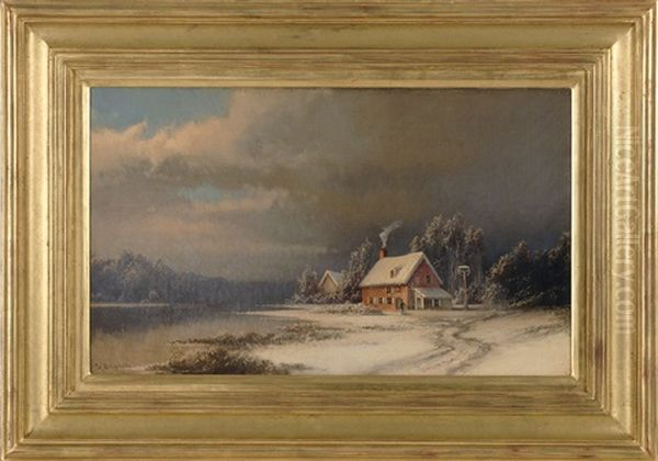 Winter In The Country Oil Painting by George Frederick Bensell