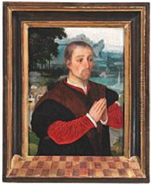 Portrait Of A Young Nobleman In Prayer Oil Painting by Ambrosius Benson