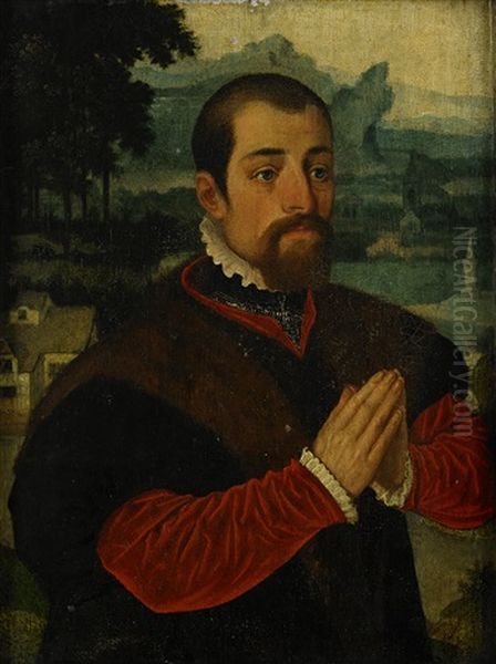 Portratt Av Donator Oil Painting by Ambrosius Benson