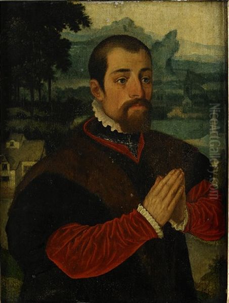 Portratt Av Donator Oil Painting by Ambrosius Benson