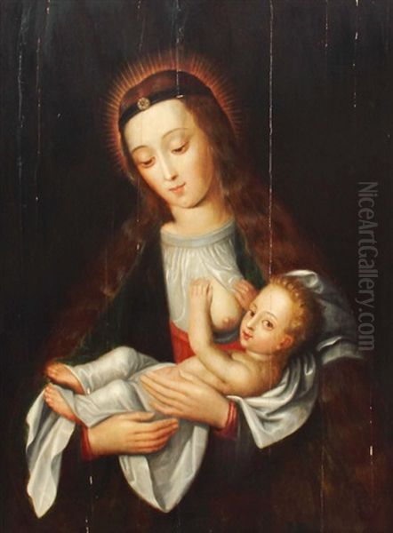 Madonna Mit Kind Oil Painting by Ambrosius Benson