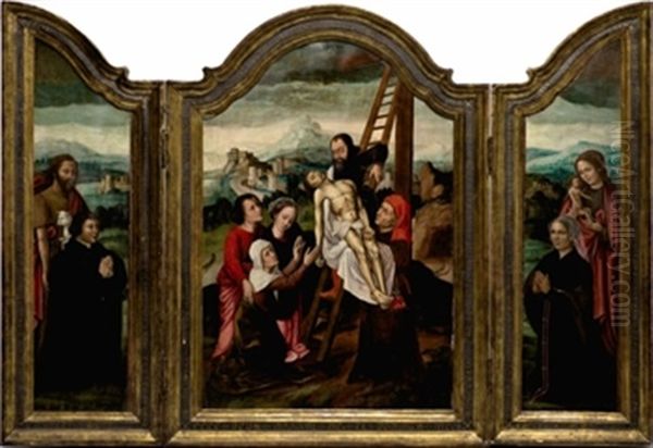 Descendimiento De La Cruz (triptych) by Ambrosius Benson