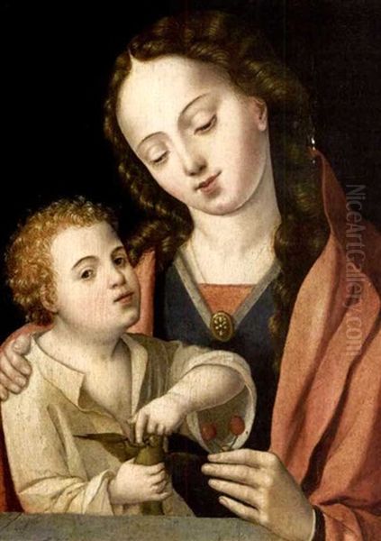 Madonna Mit Kind Oil Painting by Ambrosius Benson