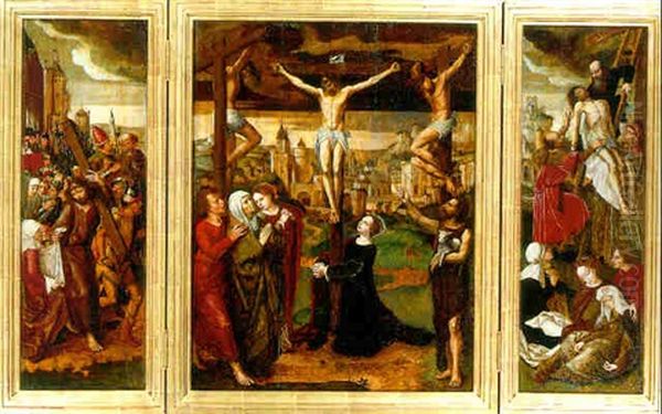 The Crucifixion Oil Painting by Ambrosius Benson