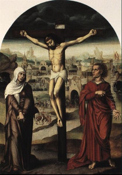 The Crucifixion Oil Painting by Ambrosius Benson