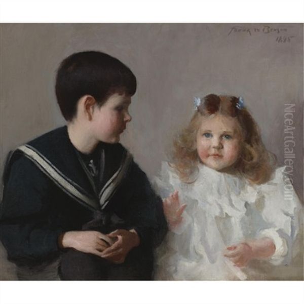 Katherine M. And Harold D. Walker Oil Painting by Frank Weston Benson