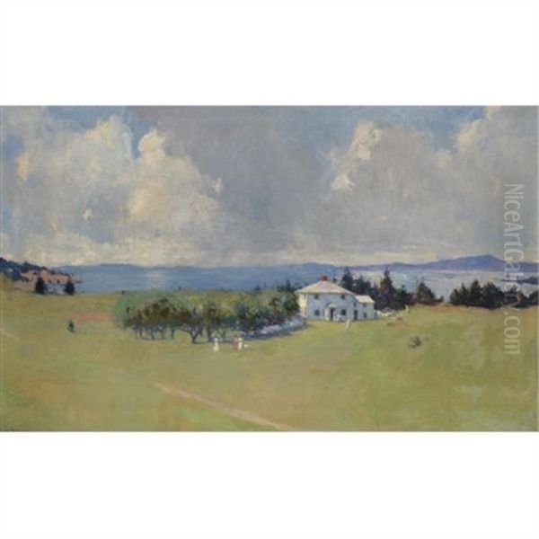 Wooster Farm (the Farm At North Haven) Oil Painting by Frank Weston Benson