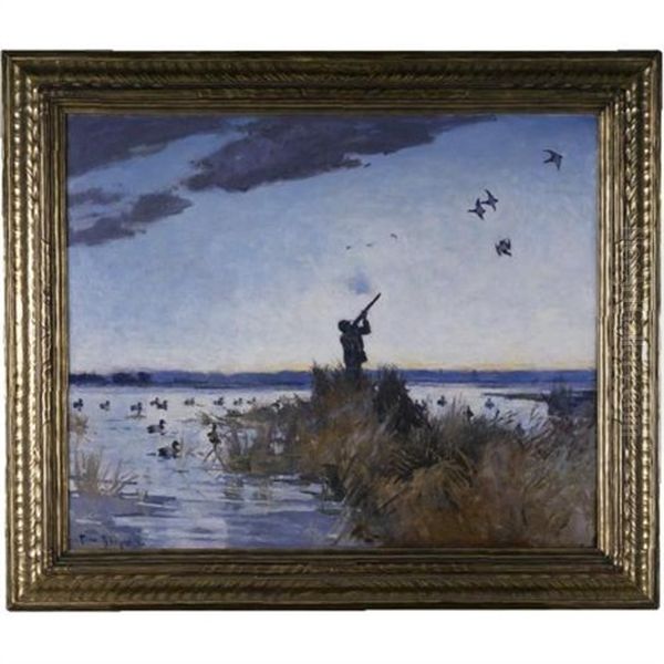 The First Shot Oil Painting by Frank Weston Benson