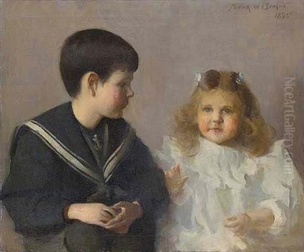 Harold D. Walker And Katherine M. Walker Oil Painting by Frank Weston Benson