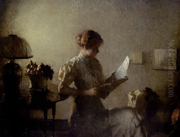 The Gray Room Oil Painting by Frank Weston Benson