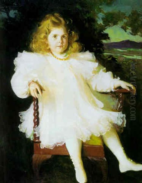 Miss Westinghouse (young Girl In White Dress) by Frank Weston Benson