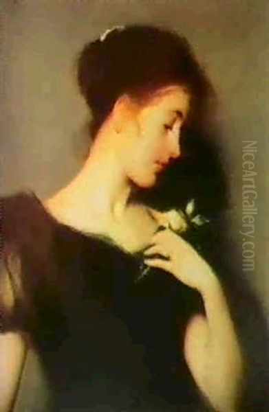 Portrait Of A Woman Oil Painting by Frank Weston Benson