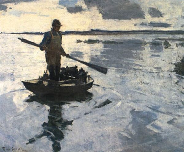 The Wild Fowler Oil Painting by Frank Weston Benson