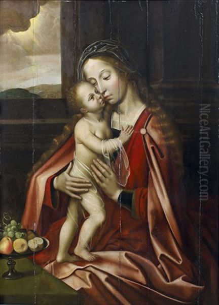 La Vierge Et L'enfant Oil Painting by Guillaume Benson