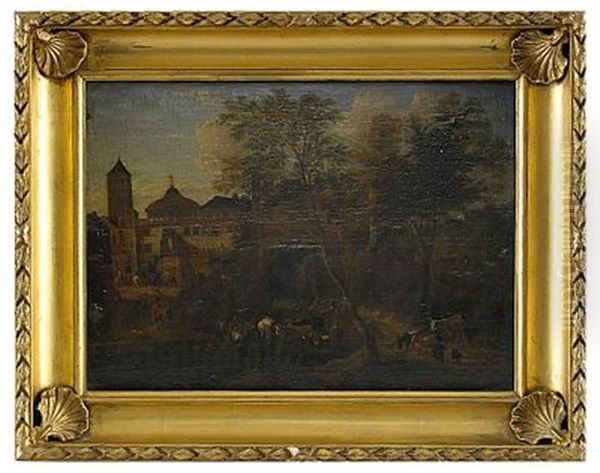 Utanfor Staden Oil Painting by Johannes van der Bent