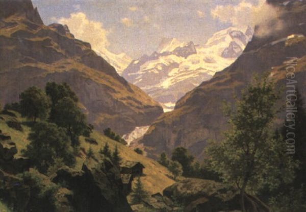 Bei Grindewald Oil Painting by Wilhelm Bernhard Benteli