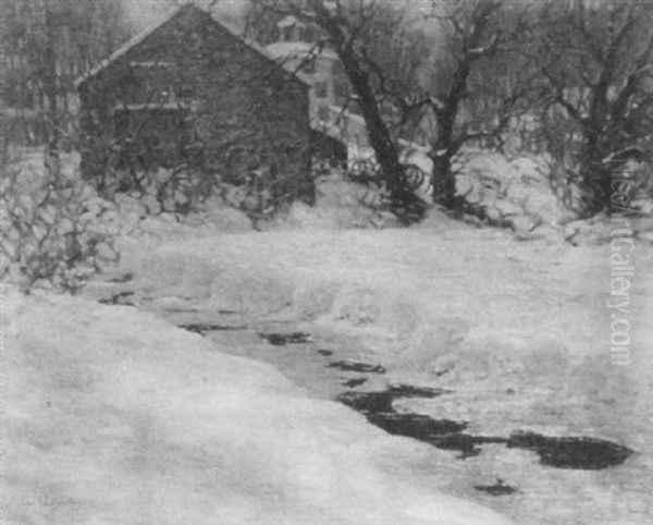 Snowbound Oil Painting by John William Bentley