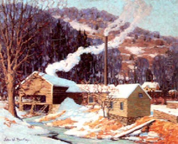 The Mill Oil Painting by John William Bentley