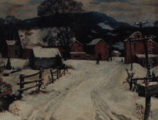 Woodstock, Vermont Oil Painting by John William Bentley