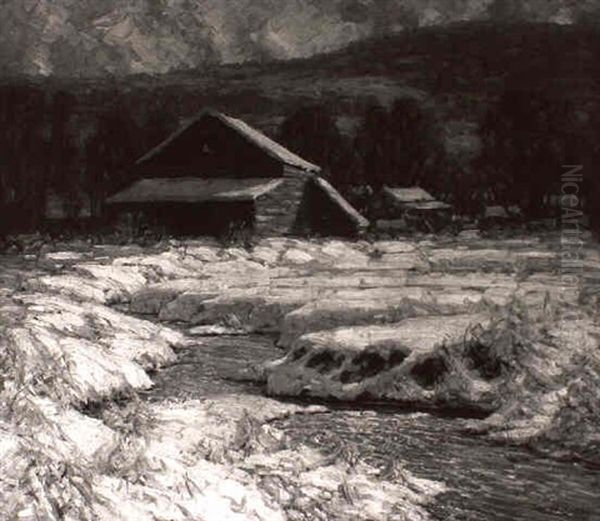 A Farm, Late Winter by John William Bentley