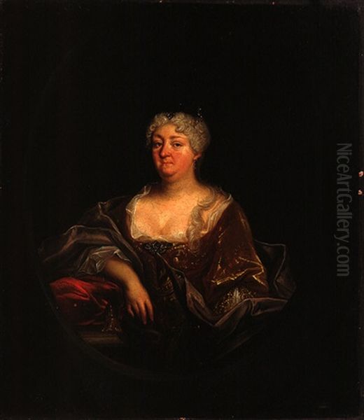 Portrat Einer Dame Oil Painting by Christian Phillipe von Bentum