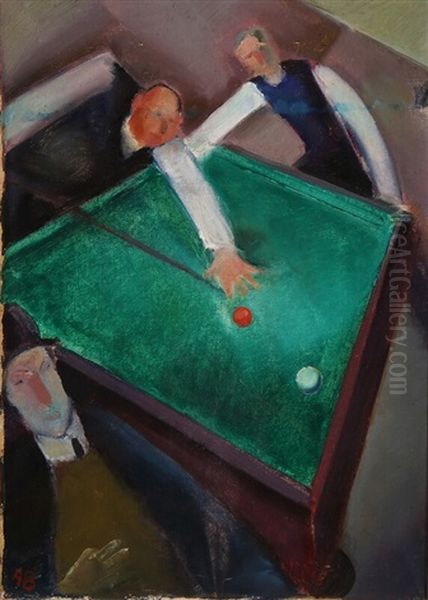 Billiard Players by Axel Bentzen