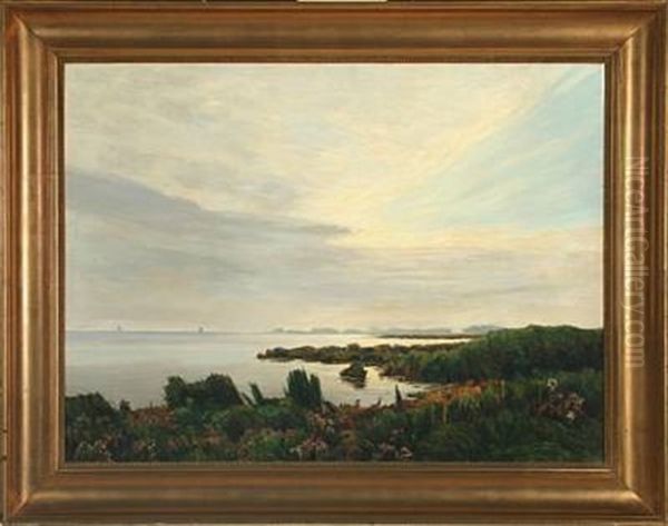 Seashore Oil Painting by Fritz Johannes Bentzen-Billkvist