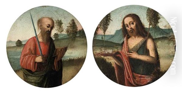 Saint Paul (+ Saint John The Baptist; 2 Works) Oil Painting by Giovan Battista Benvenuti