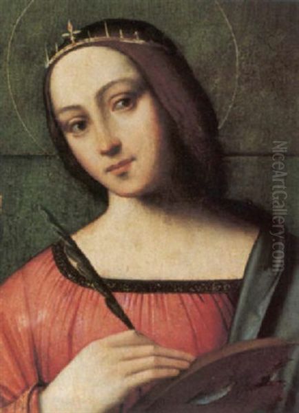 Santa Caterina D'alessandria Oil Painting by Giovan Battista Benvenuti