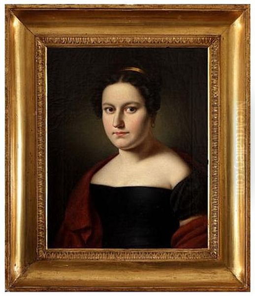 Portrait Of A Woman Oil Painting by Pietro Benvenuti