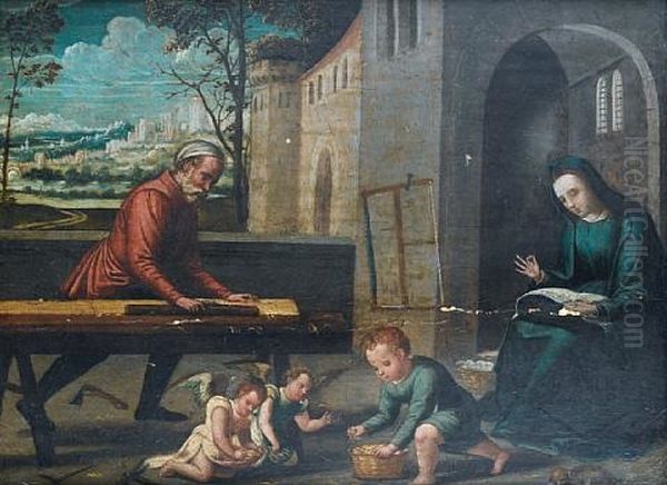 The Holy Family Oil Painting by  Benvenuto di Giovanni