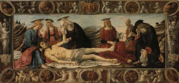 The Lamentation Oil Painting by  Benvenuto di Giovanni