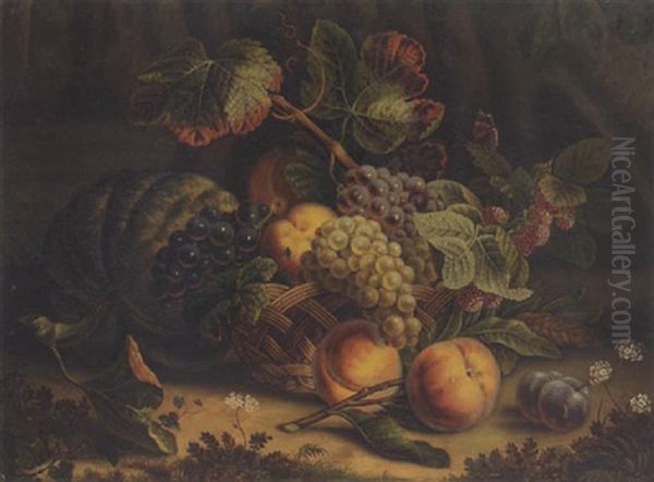 Fruchtestilleben Oil Painting by Johann Albert Benz