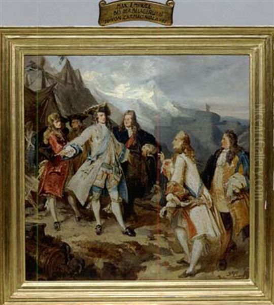 Kurfurst Max Emanuel Belagert Die Festung Von Carmagnola Im Piemont 1691 Oil Painting by Severin Benz