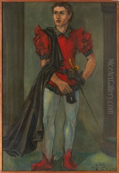 Comedien En Costume Medieval Oil Painting by Christian Berard