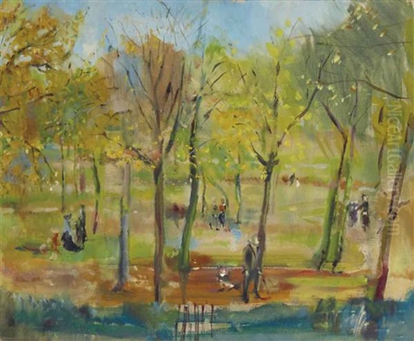 Le Bois De Vincennes Oil Painting by Christian Berard