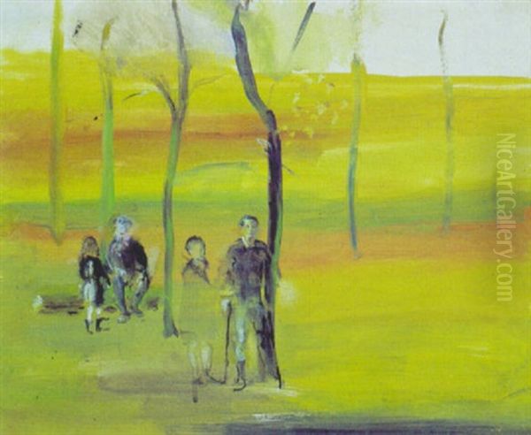 Les Enfants Au Bois De Vincennes Oil Painting by Christian Berard