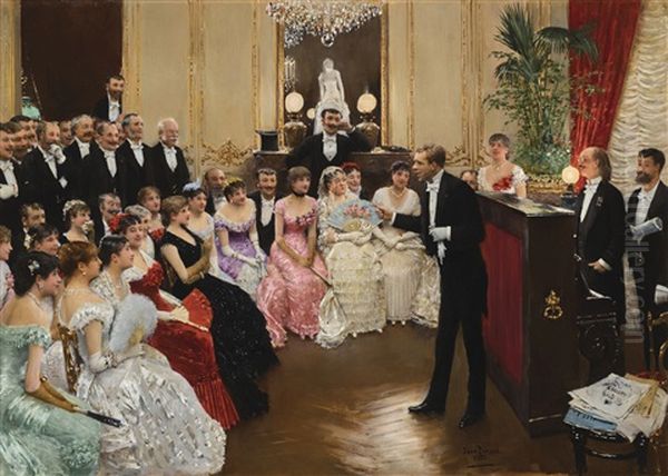 Le Monologue Oil Painting by Jean Beraud