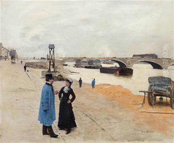 Le Pont De Bercy Oil Painting by Jean Beraud