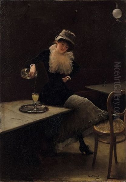 L'absinthe Oil Painting by Jean Beraud