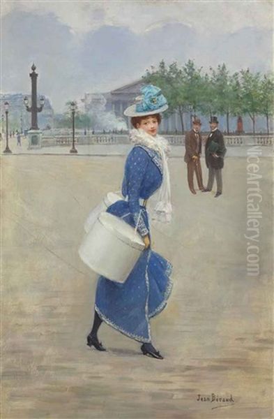 Sur La Place De La Concorde Oil Painting by Jean Beraud