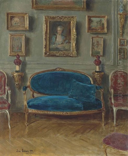 Le Canape Bleu Oil Painting by Jean Beraud