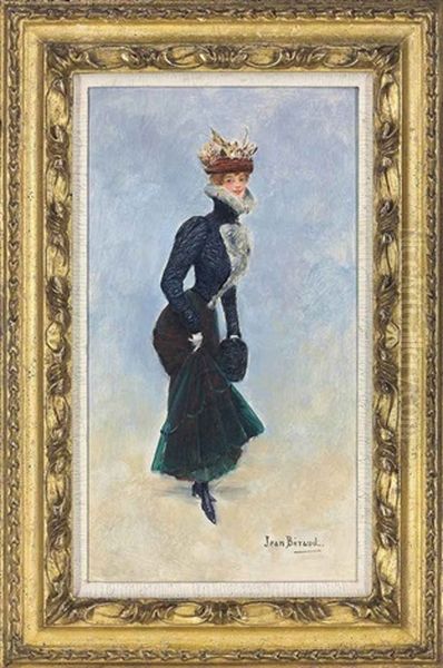 A Parisian Beauty Oil Painting by Jean Beraud