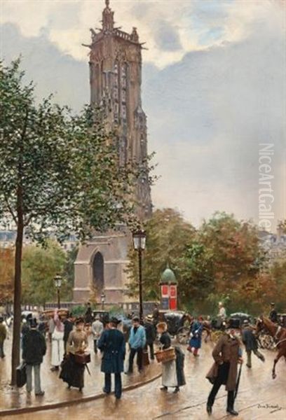 La Tour Saint Jacques by Jean Beraud