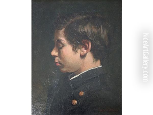 Portrait Of Eugene Labat, The Artist's Nephew by Jean Beraud