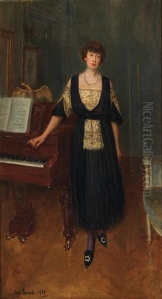 Elegante Pres D'un Piano Oil Painting by Jean Beraud