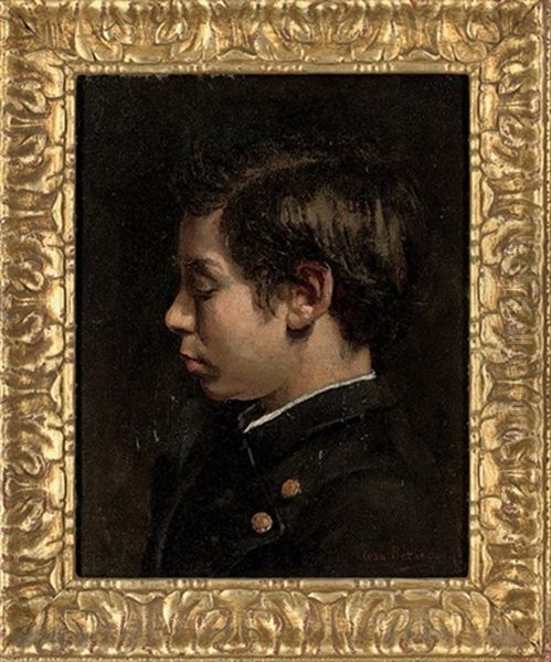 Portrait De Jeune Garcon Oil Painting by Jean Beraud