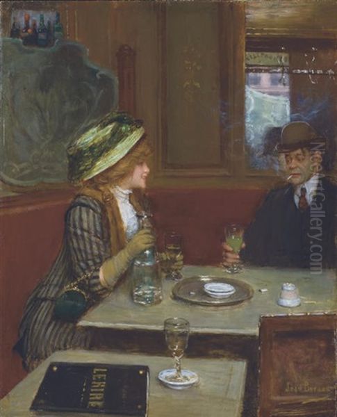 Scene De Bistro Oil Painting by Jean Beraud