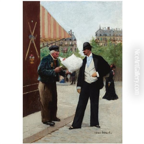 Le Livreur Oil Painting by Jean Beraud